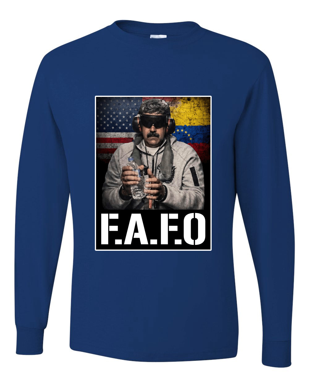 Venezuelan Dictator Maduro Captured F Around Find Out Sweater, Unisex Mens Long Sleeve Shirt