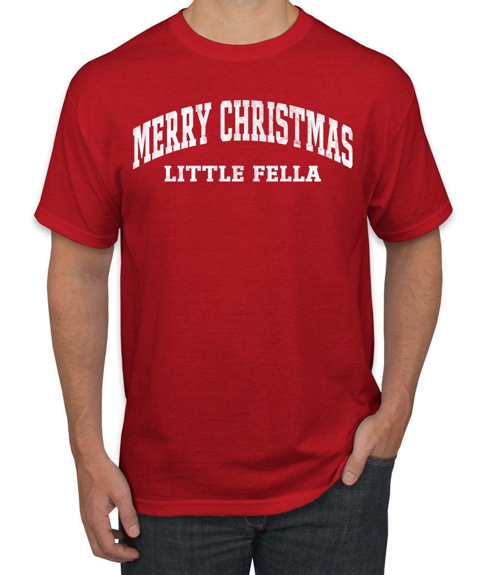 Vintage Movie Quote Merry Christmas Little Fella Christmas Men's T-Shirt