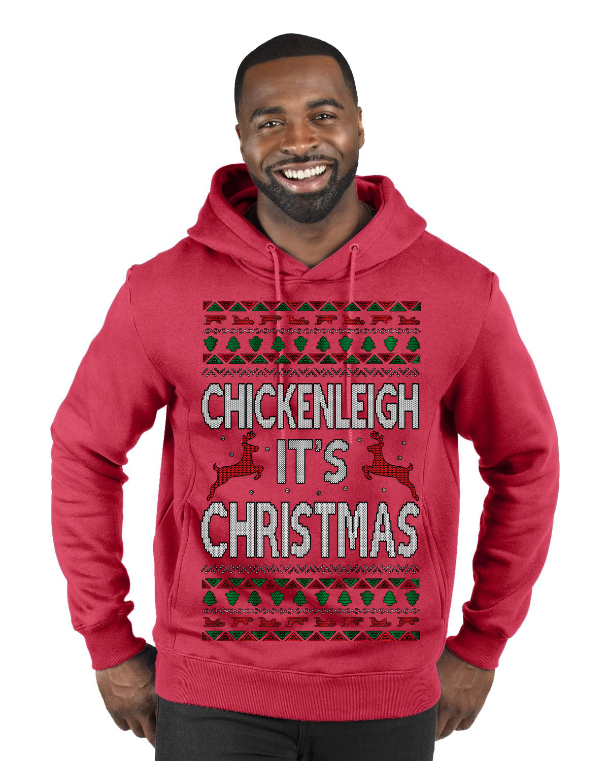 Chickenleigh It's Christmas Funny Viral Trending Meme Ugly Christmas Sweater Premium Graphic Hoodie Sweatshirt