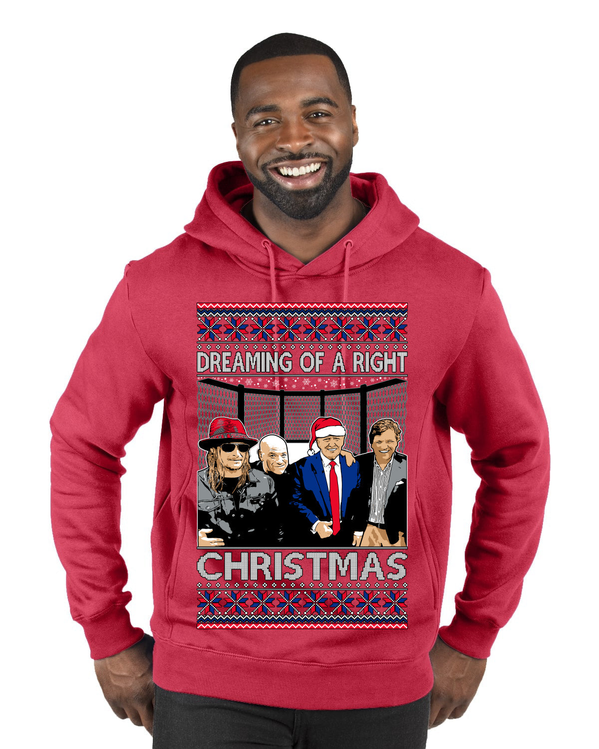 Dreaming of a right christmas conservative crew Ugly Christmas Sweater Premium Graphic Hoodie Sweatshirt