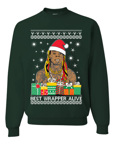 Favorite Wrapper Lil Wayne Ugly Christmas Sweater Unisex Crewneck Sweatshirt