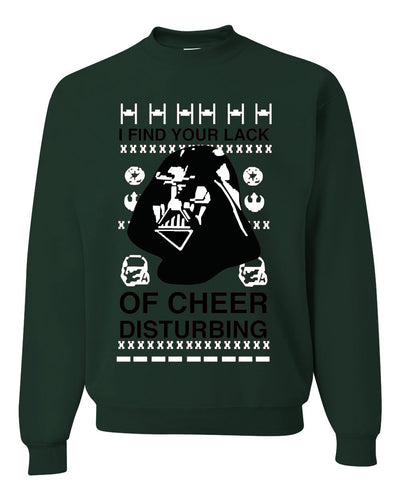 I find your Lack of Cheer Disappointing Ugly Christmas Sweater Unisex Crewneck Sweatshirt