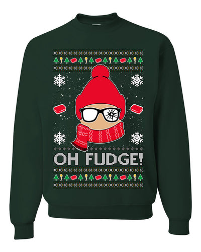 Oh Fudge Funny Story Ugly Christmas Sweater Unisex Crewneck Sweatshirt