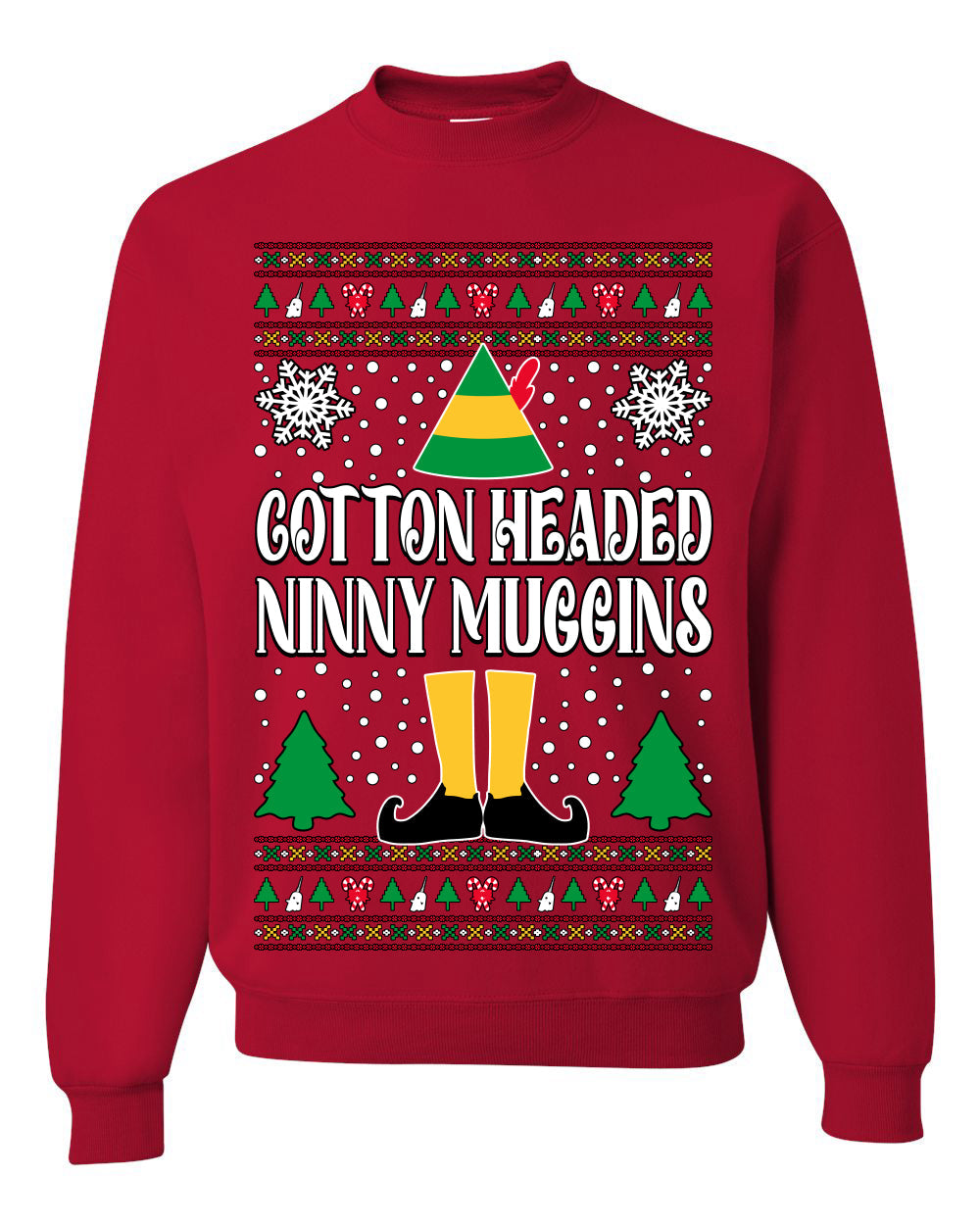 Cotton Headed Muggins Christmas Movie Quote Ugly Christmas Sweater Unisex Crewneck Sweatshirt