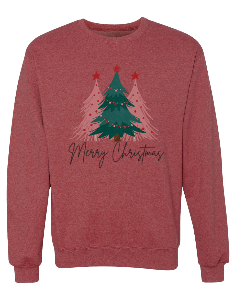 Merry Christmas Tree, Cute Holiday Design, Unisex Christmas Sweater, Crewneck Sweatshirts