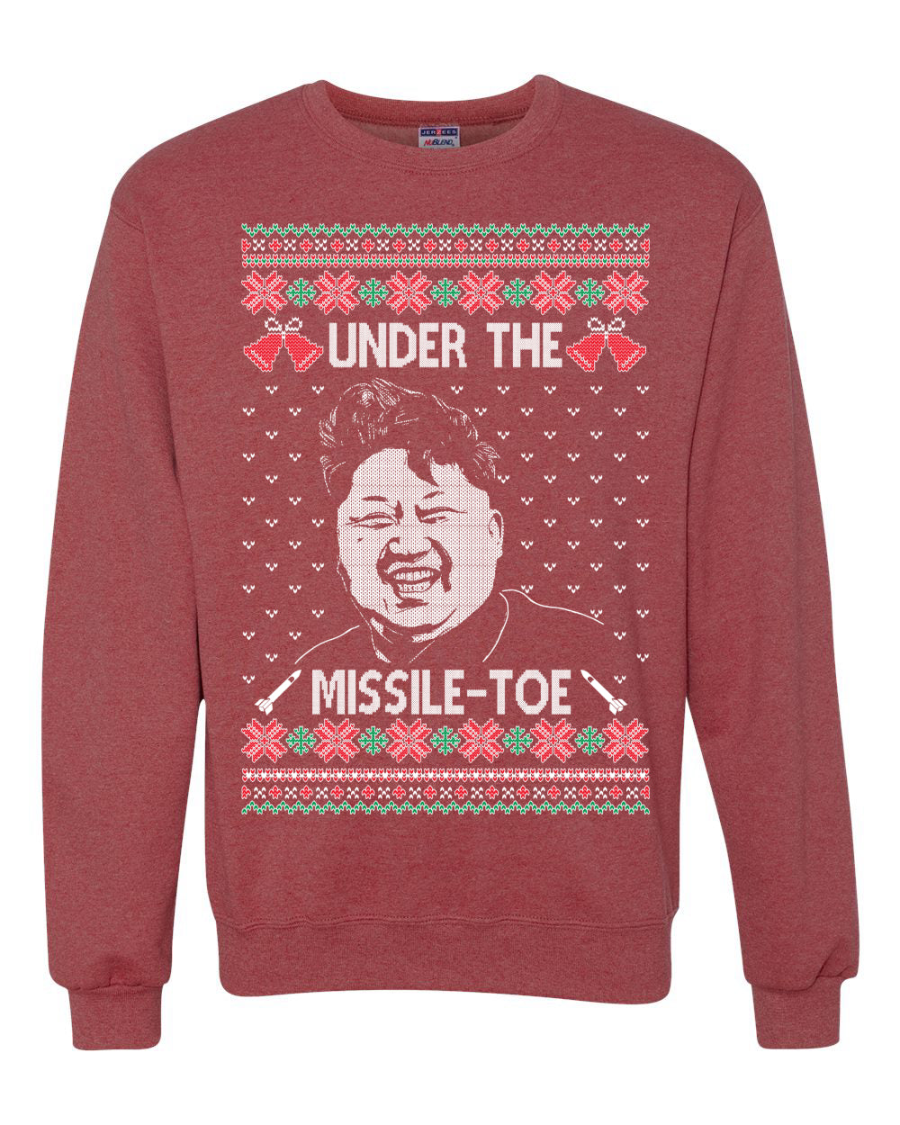 Under The Missle Toe Ugly Christmas Sweater Unisex Crewneck Sweatshirt