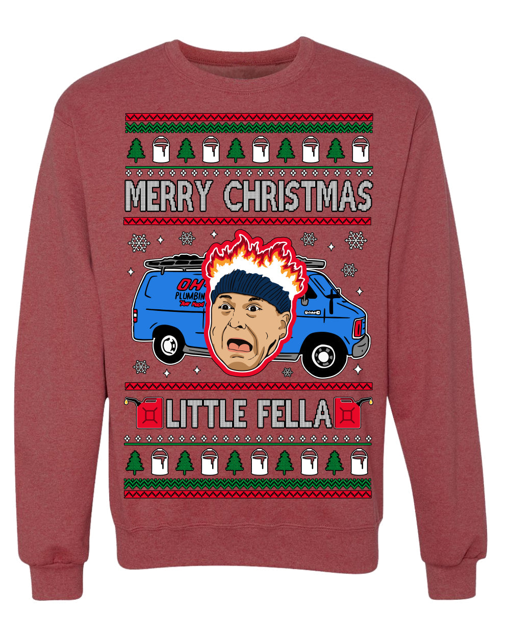 Merry Christmas Little Fella Funny 90s Harry Movie Quote Ugly Christmas Sweater