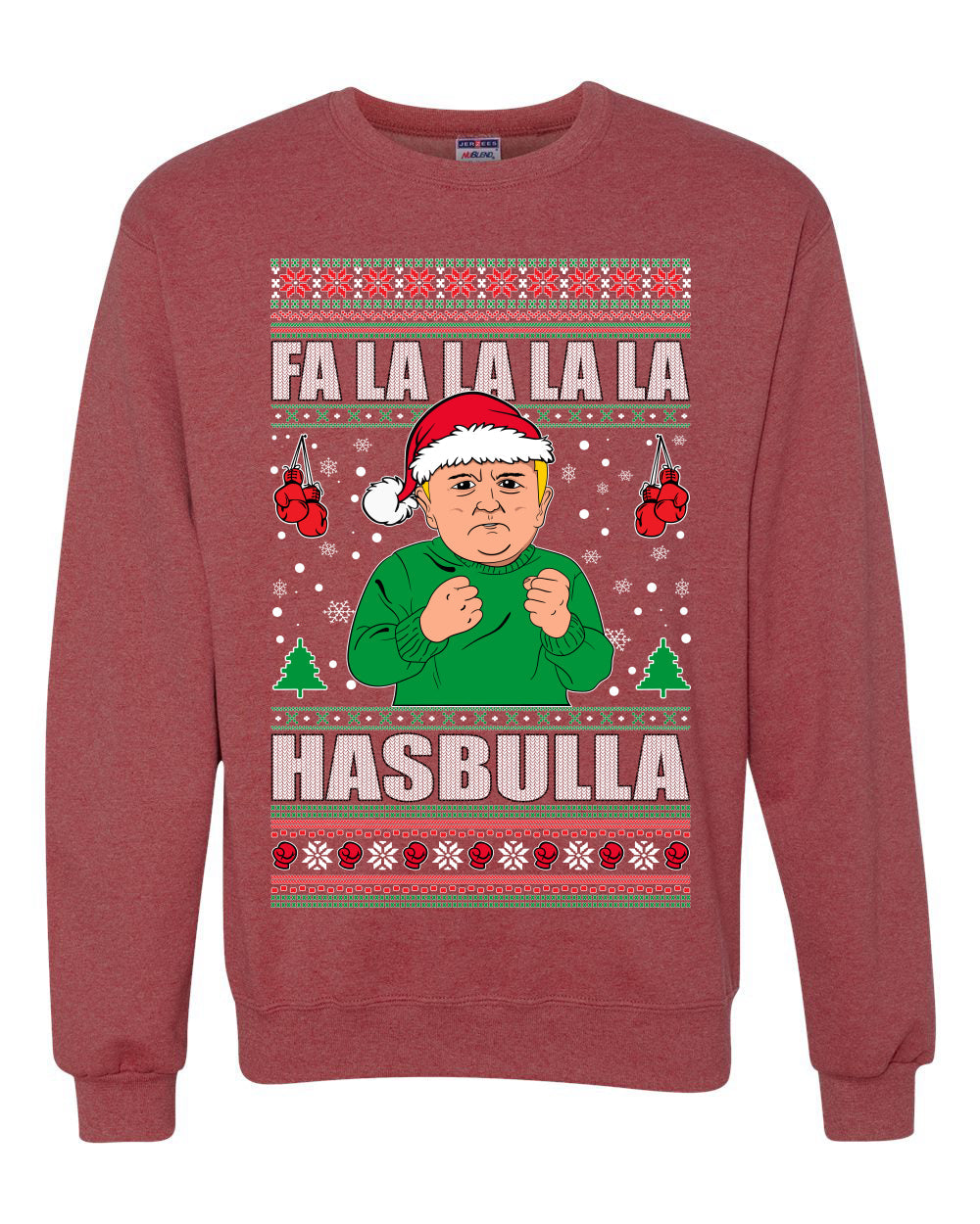 Fa lalala Hasbula Ugly Christmas Sweater Unisex Crewneck Sweatshirt