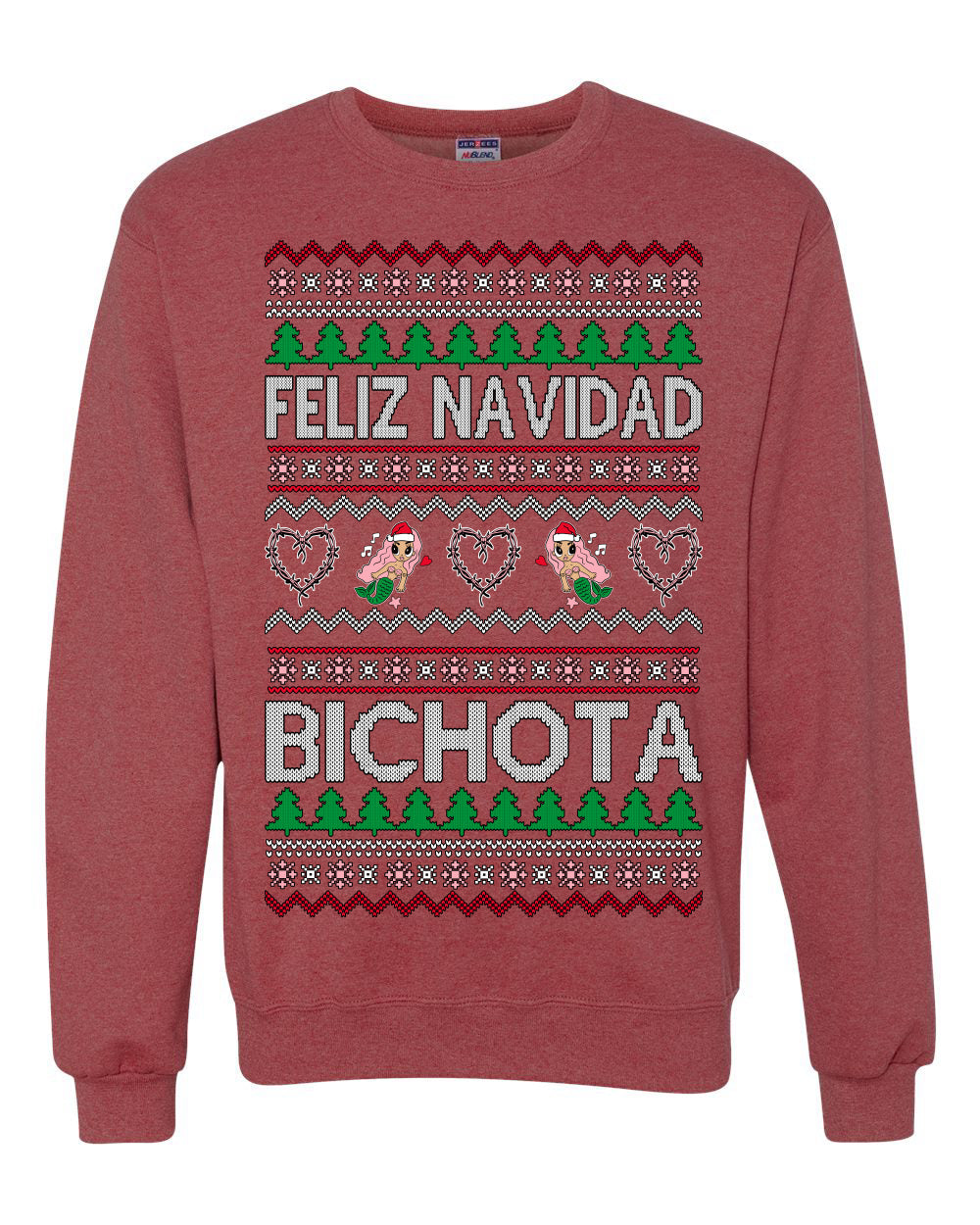 Feliz Navidad Bichota Ugly Christmas Sweater Unisex Crewneck Sweatshirt