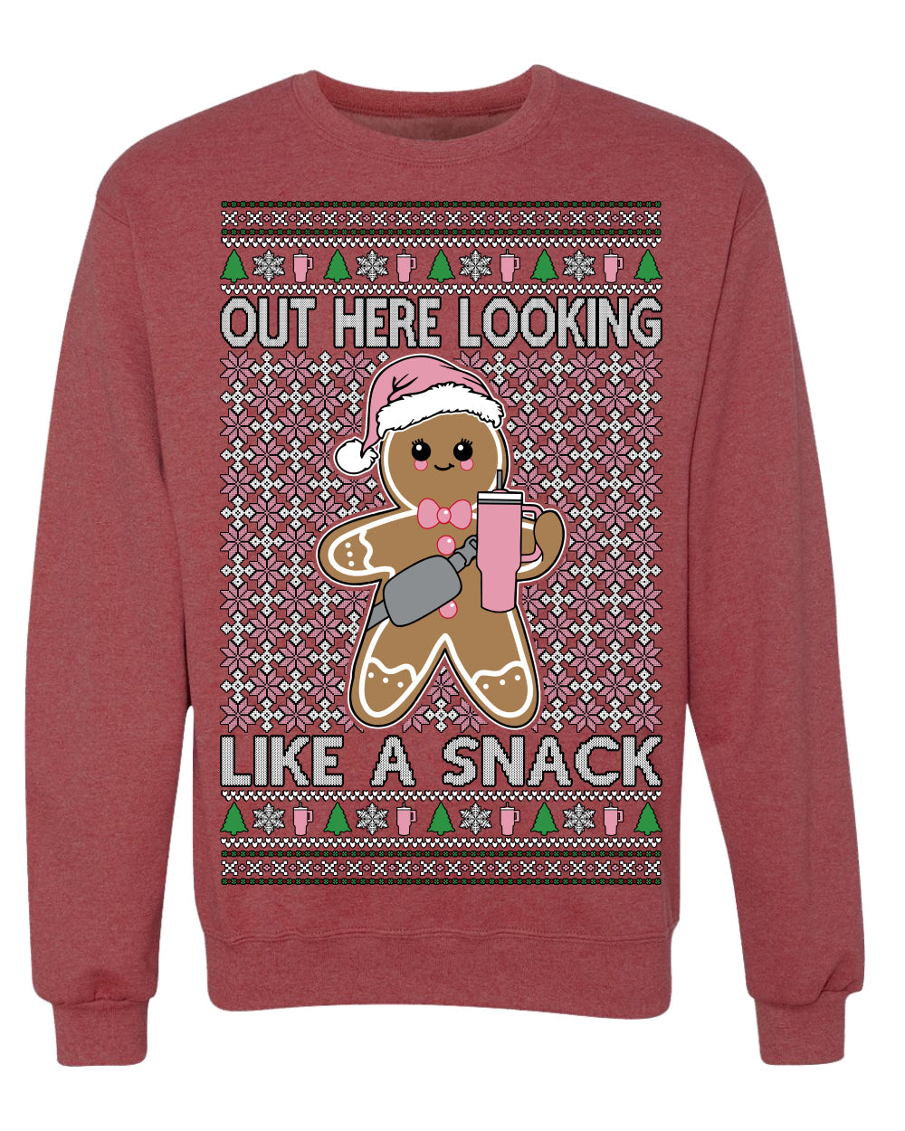 Out Here Looking Like a Snack Cute Xmas Cookie Ugly Christmas Sweater