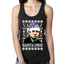Santa Mike Michael Scott The Office Ugly Christmas Sweater Ladies Racerback Tank Top