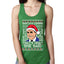 Santas Coming That's What She Said Michael Scott Ugly Christmas Sweater Ladies Racerback Tank Top