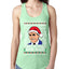 Santas Coming That's What She Said Michael Scott Ugly Christmas Sweater Ladies Racerback Tank Top