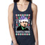 Santa Mike Michael Scott The Office Ugly Christmas Sweater Ladies Racerback Tank Top