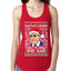 Santas Coming That's What She Said Michael Scott Ugly Christmas Sweater Ladies Racerback Tank Top