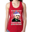 Santa Mike Michael Scott The Office Ugly Christmas Sweater Ladies Racerback Tank Top