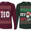 Where My Ho's At? Ho Ugly Christmas Matching Couples Long Sleeve Shirt