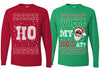 Where My Ho's At? Ho Ugly Christmas Matching Couples Long Sleeve Shirt