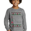 Naughty Nice 4 1 Checklist Ugly Christmas Sweater For Kids | Youth Longsleeve Shirt