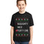 Naughty Nice 4 1 Checklist Ugly Christmas Sweater For Kids | Unisex Boys Girls Graphic Youth T-Shirt
