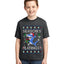 Season's Eatings Shark Ugly Christmas Sweater For Kids | Unisex Boys Girls Graphic Youth T-Shirt