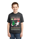 6 7 Christmas Hands Ugly Christmas Sweater For Kids | Unisex Boys Girls Graphic Youth T-Shirt