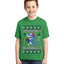 Season's Eatings Shark Ugly Christmas Sweater For Kids | Unisex Boys Girls Graphic Youth T-Shirt