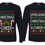 Spreading Christmas Cheer Sweater Girlfriend Boyfriend Gift His and Hers Matching Ugly Christmas Couple Long Sleeve Shirt