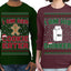 Cookie Eater, Milk Drinker Funny Couples Shirt Girlfriend Boyfriend Gift His and Hers Matching Ugly Christmas Couple Long Sleeve Shirt