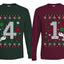 41 Combination Sweater Girlfriend Boyfriend Gift His and Hers Matching Ugly Christmas Couple Long Sleeve Shirt