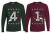 41 Combination Sweater Girlfriend Boyfriend Gift His and Hers Matching Ugly Christmas Couple Long Sleeve Shirt