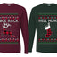 Nice Rack, Well Hung Sweater Girlfriend Boyfriend Gift His and Hers Matching Ugly Christmas Couple Long Sleeve Shirt