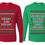I'm Trying to Feel Merry and Bright Sweater Girlfriend Boyfriend Gift His and Hers Matching Ugly Christmas Couple Long Sleeve Shirt