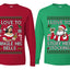 I Love To Stuff Her Stocking Jingle His Bells Sweater Girlfriend Boyfriend Gift His and Hers Matching Ugly Christmas Couple Long Sleeve Shirt