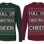 Full of Christmas Cheer Beer Husband Wife Couple Shirt Girlfriend Boyfriend Gift His and Hers Matching Ugly Christmas Couple Long Sleeve Shirt