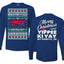 Christmas Party Survivor Nakatomi Plaza 1988 Ugly Christmas Front and Back Sweater Mens Long Sleeve Shirt