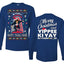 Nakatomi Plaza Happy Trails Hans Ugly Christmas Front and Back Sweater Mens Long Sleeve Shirt