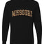 Missouri Camo Fill Orange Outline Sweater, Unisex Mens Long Sleeve Shirt