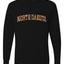 North Dakota  Camo Fill Orange Outline Sweater, Unisex Mens Long Sleeve Shirt