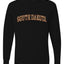 South Dakota  Camo Fill Orange Outline Sweater, Unisex Mens Long Sleeve Shirt