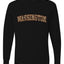 Washington  Camo Fill Orange Outline Sweater, Unisex Mens Long Sleeve Shirt