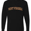 West Virginia  Camo Fill Orange Outline Sweater, Unisex Mens Long Sleeve Shirt