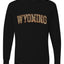 Wyoming  Camo Fill Orange Outline Sweater, Unisex Mens Long Sleeve Shirt