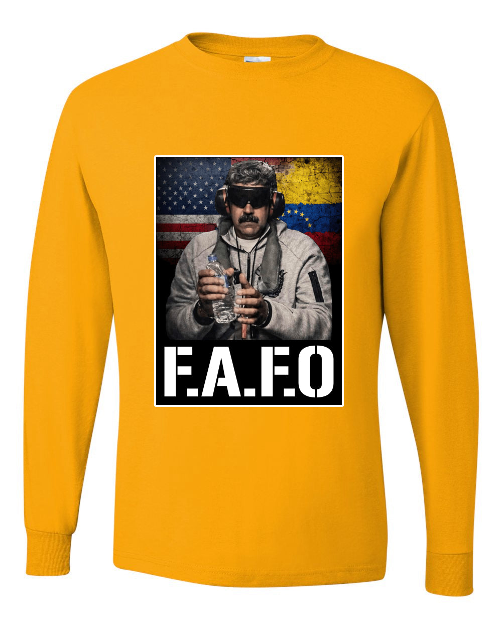 Venezuelan Dictator Maduro Captured F Around Find Out Sweater, Unisex Mens Long Sleeve Shirt