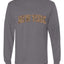New York  Camo Fill Orange Outline Sweater, Unisex Mens Long Sleeve Shirt