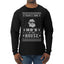 Theres Some Hos in the House Santa Ugly Christmas Sweater Mens Long Sleeve Shirt