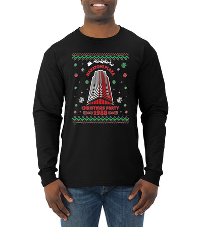 Nakatomi Plaza Christmas Party 1988 Ugly Christmas Sweater Mens Long Sleeve Shirt