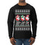 Holiday Spirits Drink Drank Drunk Snowmen Ugly Christmas Sweater Mens Long Sleeve Shirt