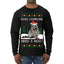 Does Someone Need a Hug? Cute Raccoon Ugly Christmas Sweater Mens Long Sleeve Shirt