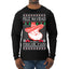 Feliz Navidad Puro Pinche Pari Funny Spanish Song Ugly Christmas Sweater Mens Long Sleeve Shirt